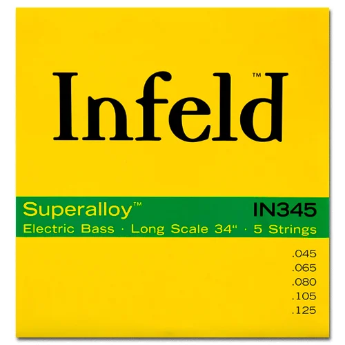 Thomastik-Infeld IN345 Infeld Superalloy Round Wound Bass Guitar Strings 5-String Long Scale (.045-.125)