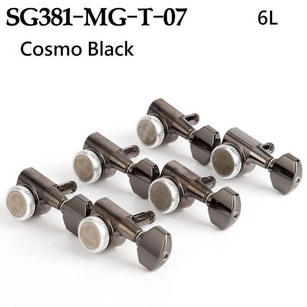 Gotoh SG381-07 MG-T Magnum Lock Guitar Tuning Machines 6-In-Line (L6) — Cosmo Black