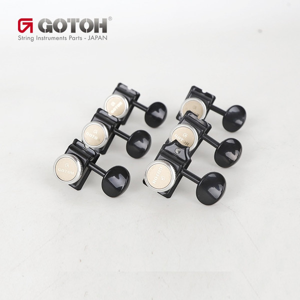 Gotoh SD91-05M MG-T Magnum Lock Vintage Guitar Tuning Machines 6-In-Line (L6) — Black