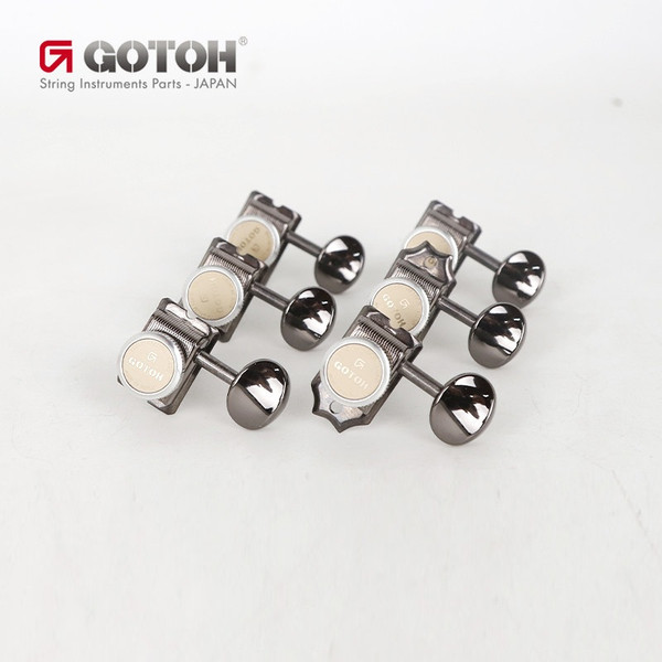 Gotoh SD91-05M MG-T Magnum Lock Vintage Guitar Tuning Machines 6-In-Line (L6) — Cosmo Black