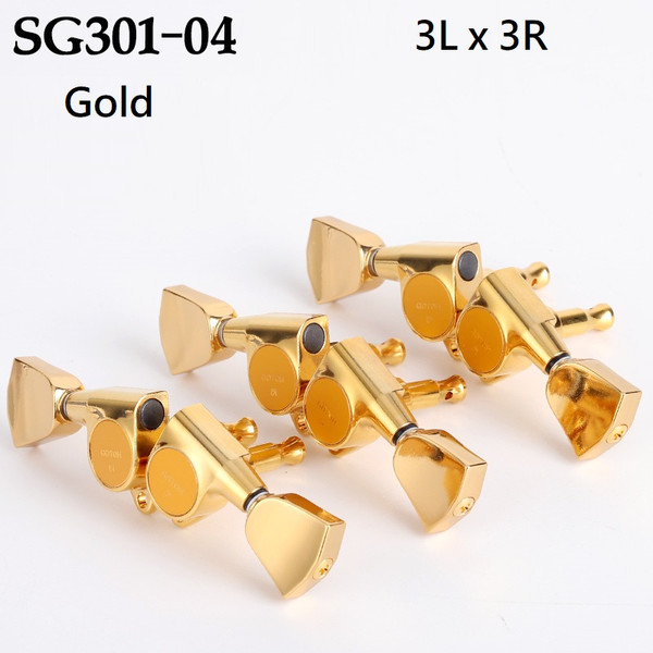 Gotoh SG301-04 GG Guitar Tuning Machines 3Lx3R Set — Gold
