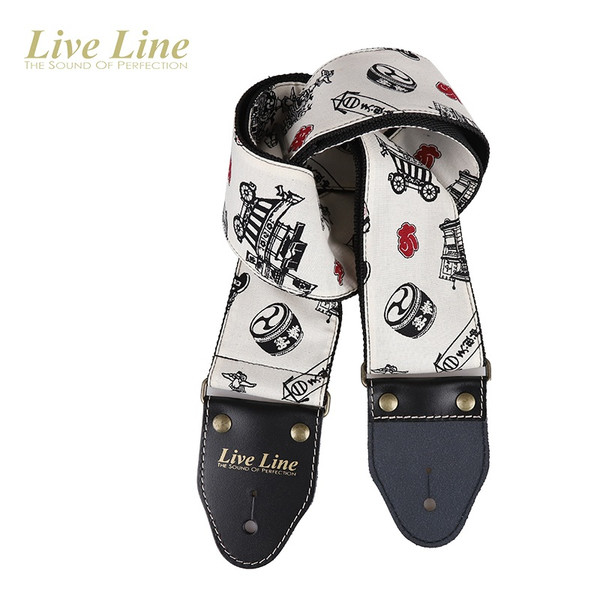 Live Line Japanese Pattern Bass Strap — Matsuri Festival Wide, Made in Japan