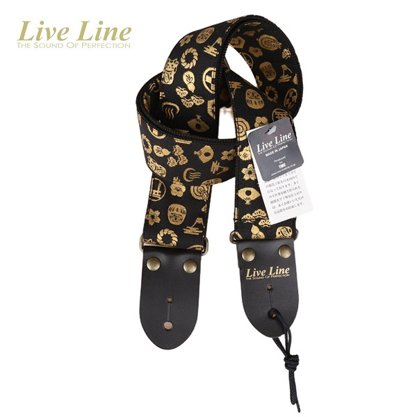Live Line 2400 Series Guitar Strap — Japanese Icons Woven, Made in Japan