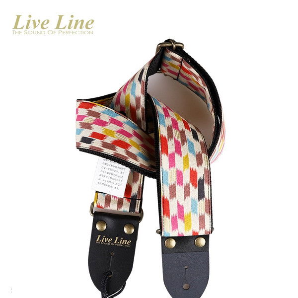 Live Line 2400 Series Japanese Arrow Woven Guitar Strap — Made in Japan
