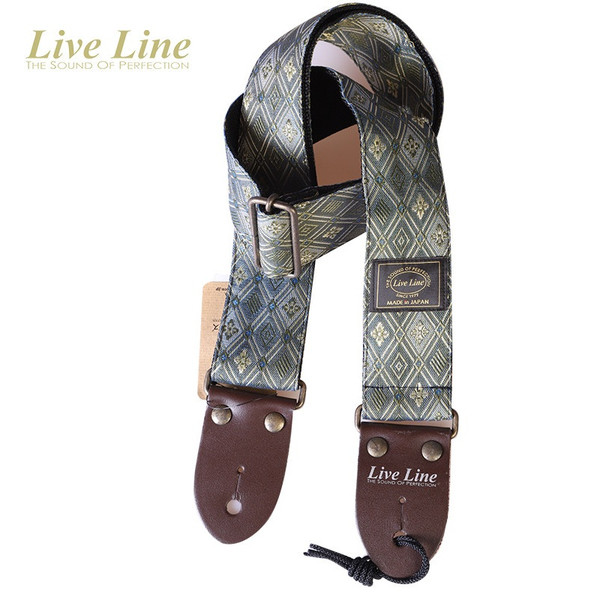 Live Line Tatami-Beri Layered Hanabishi Lattice Woven Guitar Strap — Made in Japan