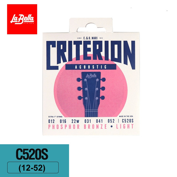 La Bella C520S Criterion Acoustic Guitar Strings 12-52