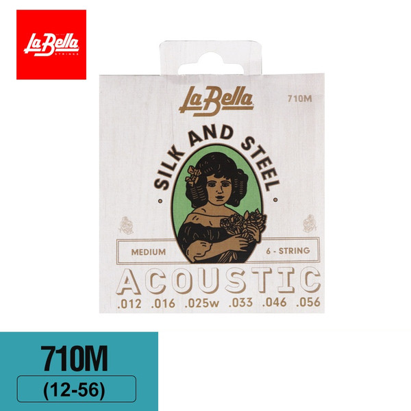 La Bella 710M Silk & Steel Acoustic Guitar Strings – Medium