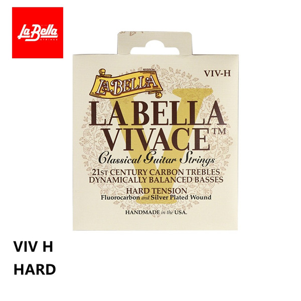 La Bella VIV-H Vivace Classical Guitar Strings – Carbon Trebles, Hard Tension