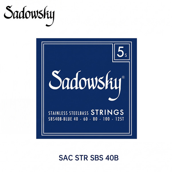 Sadowsky Blue Label SBS 40B Taperwound Electric Bass Strings - Stainless 5-String .040-.125 Long Scale