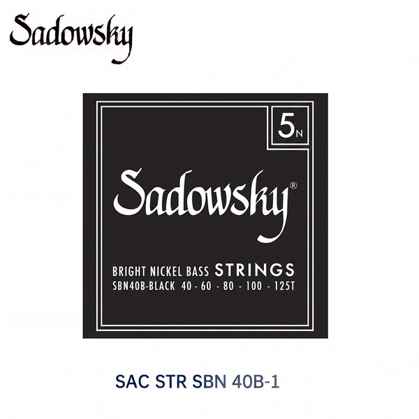 Sadowsky Black Label SBN 40B-1 Taperwound Electric Bass Strings - Nickel 5-String .040-.125 Long Scale