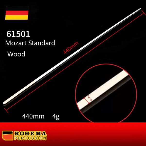 Rohema Mozart Standard Conductor Baton - German Hornbeam, 440mm