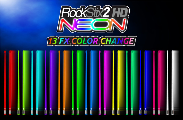 RockStix 2 HD Light-Up LED Drumsticks – Color-Change (13 Colors)