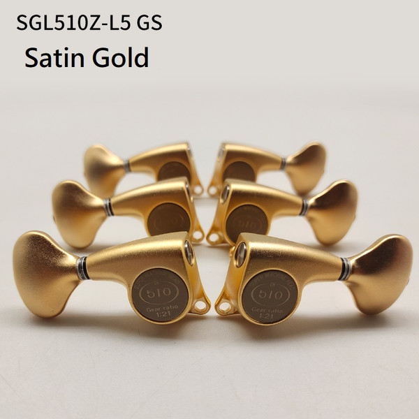 Gotoh SGL510Z-L5 Guitar Tuning Machines L3+R3 - Satin Gold