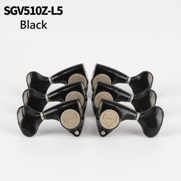 Gotoh SGV510Z-L5 Vintage 6-o'clock Guitar Tuning Machines L3+R3 - Black