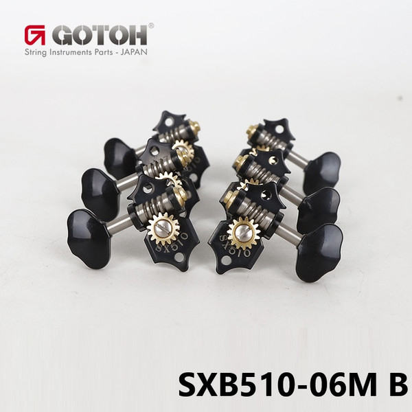 Gotoh SXB510-06M Open-Gear Guitar Tuning Machines L3+R3 - Black