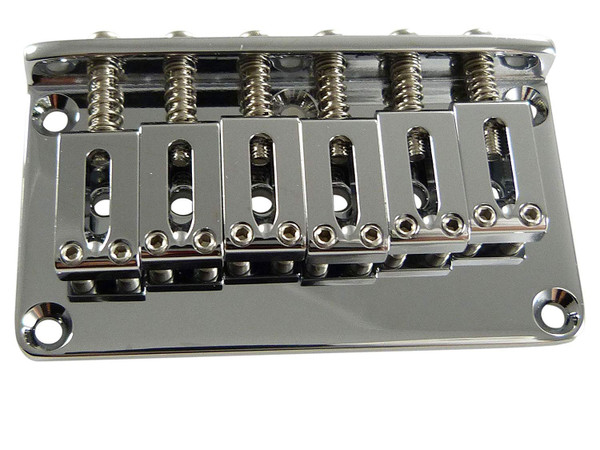 Gotoh GTC101 String-Through Hardtail Bridge Brass Saddles - Chrome