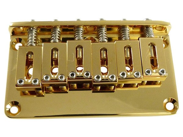 Gotoh GTC101 String-Through Hardtail Bridge Brass Saddles Gold (GTC101-GG)