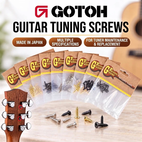Gotoh WS-Series Mounting Screws — Guitar/Bass Hardware Screws (Pick Model & Finish)