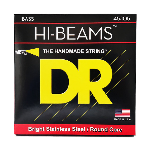 DR Strings LMR-45 Hi-Beam Stainless Steel Medium Bass Guitar Strings 45-105 X-Long
