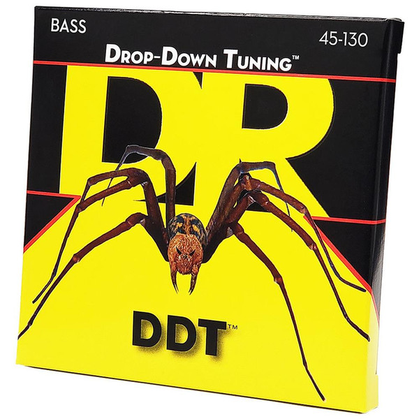 DR Strings DDT5-130 DDT Drop Down Tuning Nickel Plated Medium to Heavy 5-String Bass Guitar Strings 45-130