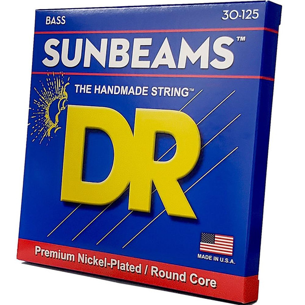 DR Strings NMR6-30 Sunbeam Nickel Plated Medium 6-String Bass Guitar Strings 30-125