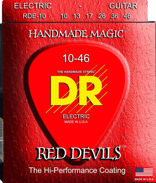 DR Strings RDE-10 Red Devils Medium Electric Guitar Strings 10-46