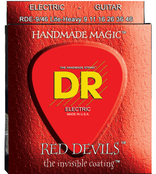DR Strings RDE-9/46 Red Devils Light to Medium Electric Guitar Strings 09-46