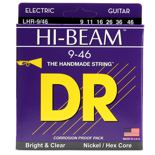 DR Strings LHR-9/46 Hi-Beam Nickel Plated Light to Medium Electric Guitar Strings 09-46