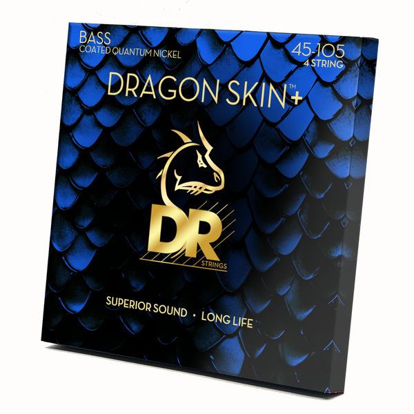 DR Strings DBQ-45 Dragon Skin+ Quantum Nickel Medium Bass Guitar Strings 45-105
