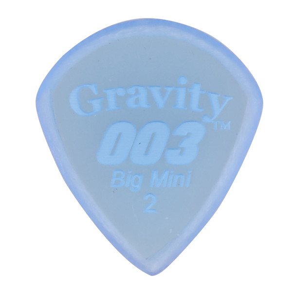 Gravity 003 Big Mini 2.0mm Blue Master Finish Guitar Pick