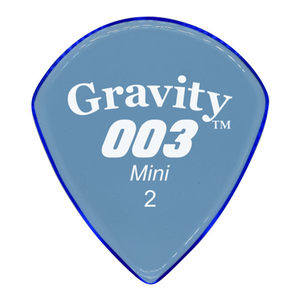 Gravity 003 Mini (Jazz) 2.0mm Blue Polished Guitar Pick