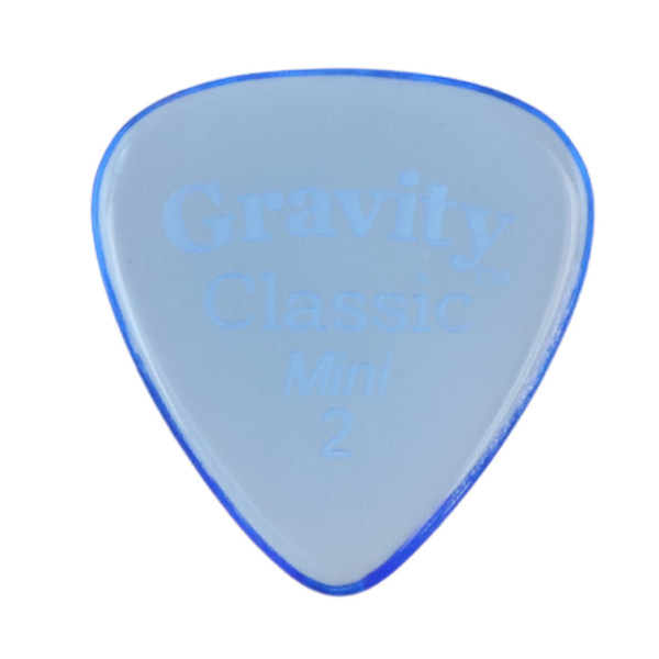 Gravity Classic Mini (Jazz) 2.0mm Blue Polished Guitar Pick