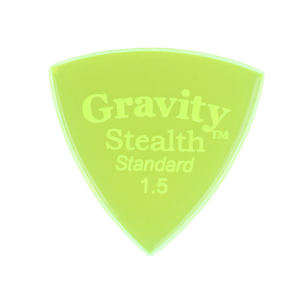 Gravity Stealth Standard 1.5mm Fluorescent Green Polished Guitar Pick