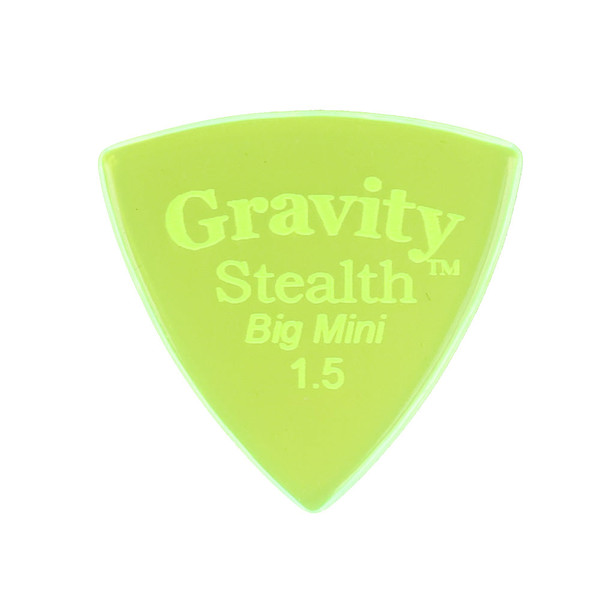 Gravity Stealth Big Mini 1.5mm Fluorescent Green Polished Guitar Pick