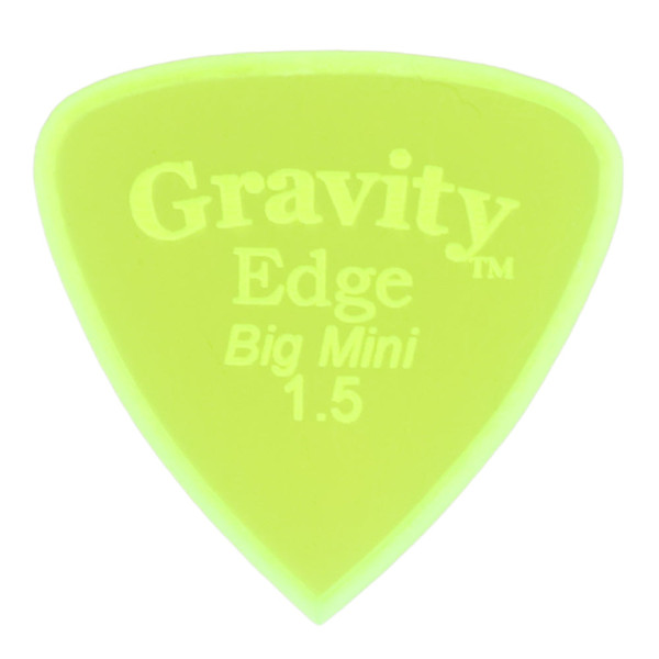 Gravity Edge Big Mini 1.5mm Fluorescent Green Master Finish Guitar Pick
