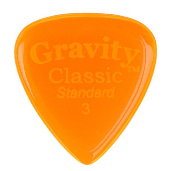 Gravity Classic Standard 3.0mm Orange Polished Guitar Pick