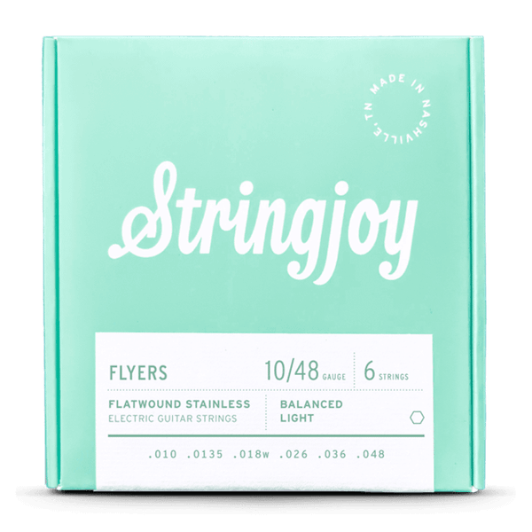 Stringjoy Flyers | Balanced Light Gauge (10-48) Flatwound Stainless Electric Guitar Strings