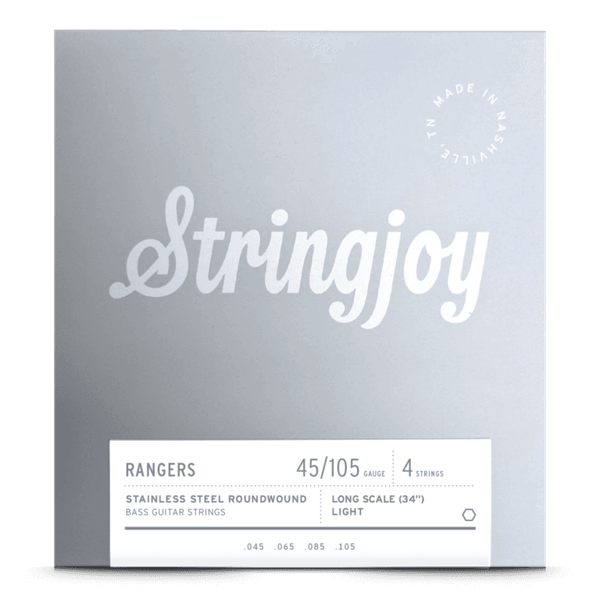 Stringjoy Rangers | Light Gauge (45-105) 4 String Long Scale Stainless Steel Bass Guitar Strings