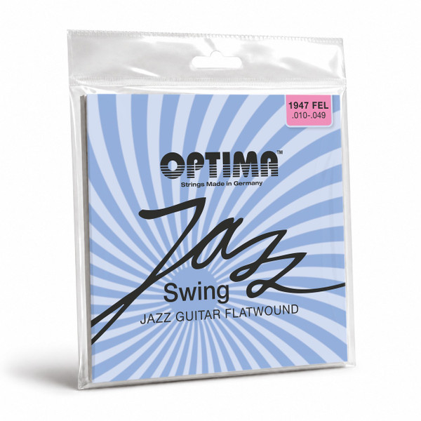 Optima 1947.FEL Jazz Swing Flatwound Electric Guitar Strings, Extra Light 10-49