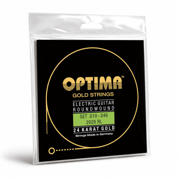 Optima 2028.RL 24K Gold Electric Guitar Strings, Regular Light 10-46