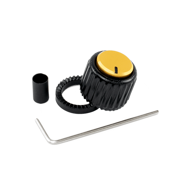 D'Addario PW-LNL-01BG LokNob Standard - Large Black and Gold Plastic Knob