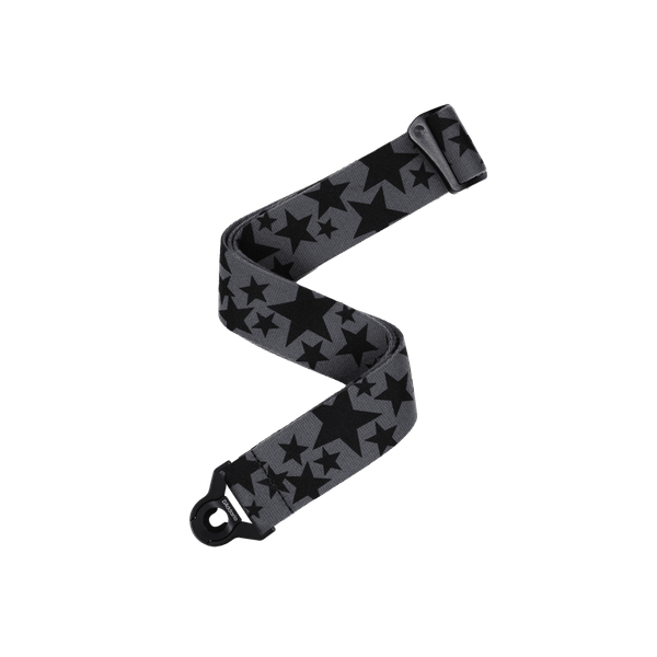 D'Addario 50BAL14 Auto Lock Locking Skater Guitar Straps - Black & Grey