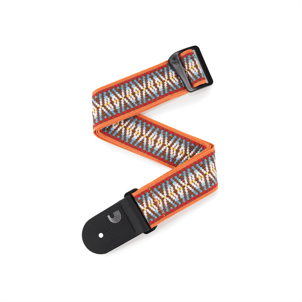 D'Addario 50G08 Hootenanny Sunrise/Sunset Guitar Straps - Orange Pattern