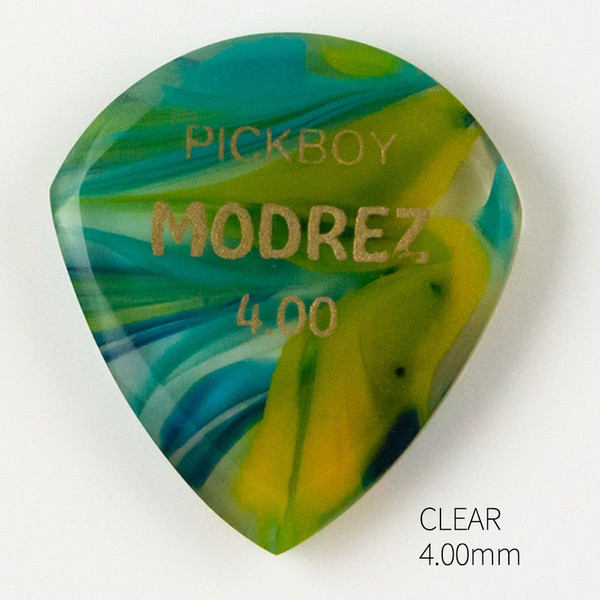 Pickboy MODREZ GP-MDZCL/400 Handmade Resin Guitar Pick - Clear, 4.00mm