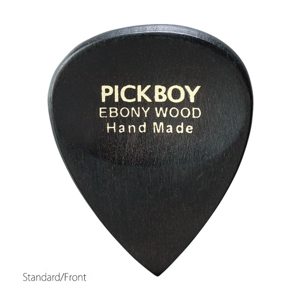 Pickboy Exotic GP-EB/1 Ebony Wood Guitar Pick, Teardrop