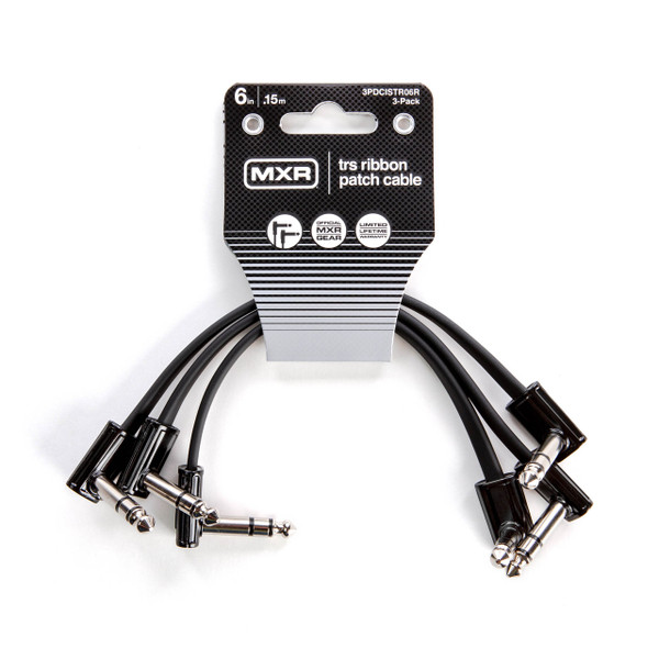 MXR 3PDCISTR06R 6 in TRS Ribbon Patch Cable - 3 Pack