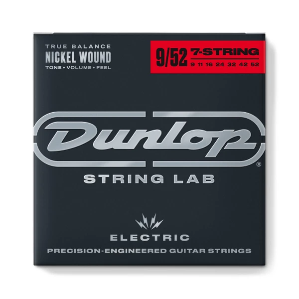 Dunlop DEN0952-7 Nickel Wound Electric Guitar Strings 09-52 7-String