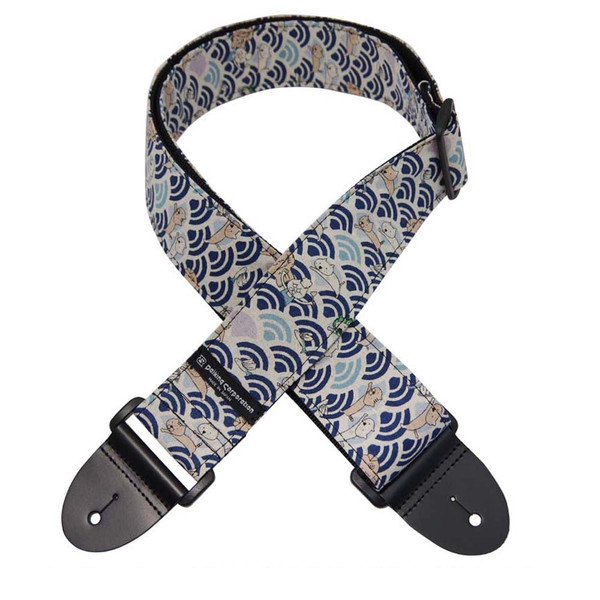 Daiking Tobiuo Neko (Flying Fish Cats) Guitar Strap DGS-TTN, Handmade in Japan