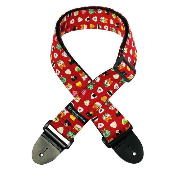 Daiking Osanpo Shiba Red (Shiba Inu Walk) Guitar Strap DGS-OSD, Handmade in Japan