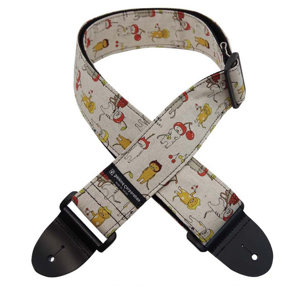 Daiking Neko Kaburi (Hooded Cats) Guitar Strap DGS-NCB, Handmade in Japan